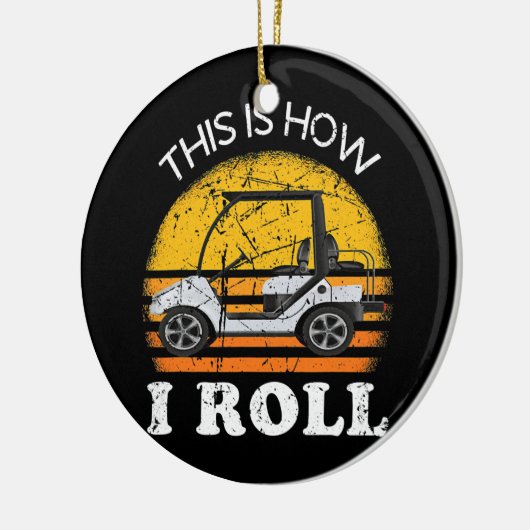 So nehme ich Golf Cart Funny Golfers Keramik Ornament (Links)