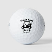 So nehme ich Golf Cart Golfer Vater Golf Balls Golfball (Vorderseite)