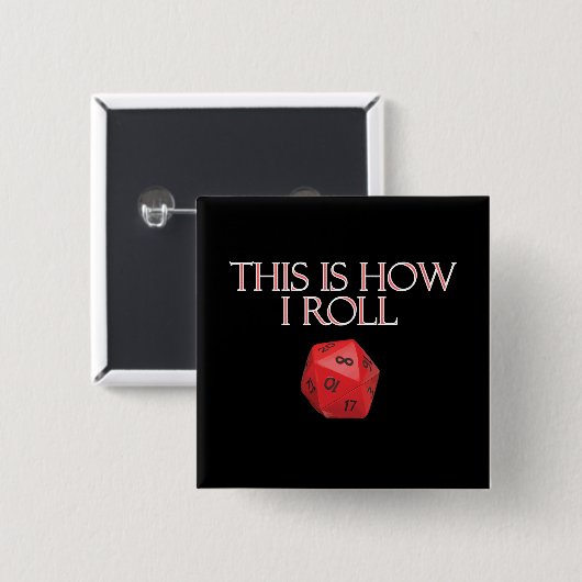 So nehme ich lustige RPG Würfel Button (Vorne & Hinten)