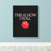 So nehme ich lustige RPG Würfel Leinwanddruck (Insitu (Holzboden))