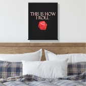 So nehme ich lustige RPG Würfel Leinwanddruck (Insitu (Schlafzimmer))