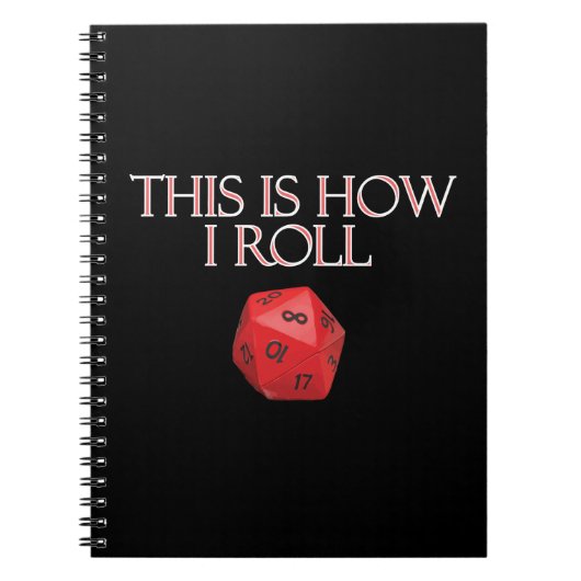 So nehme ich lustige RPG Würfel Notizblock (Vorderseite)