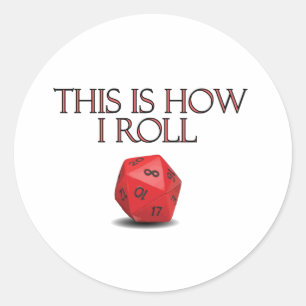 So nehme ich lustige RPG Würfel Runder Aufkleber