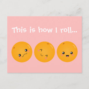 So nehme ich Orange Style Postkarte