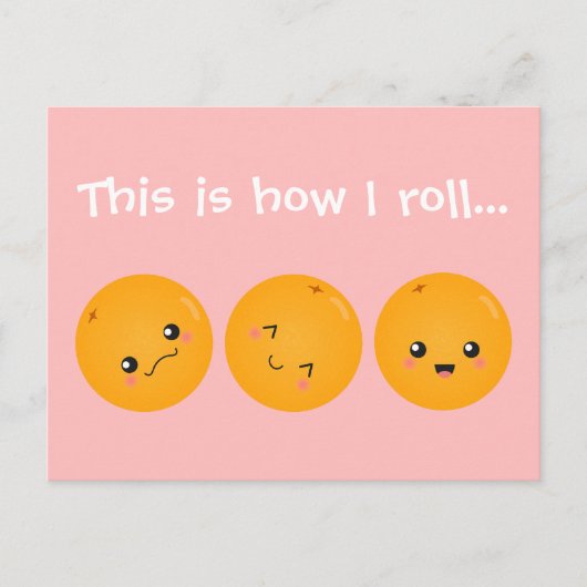 So nehme ich Orange Style Postkarte (Vorderseite)