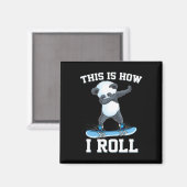 So nehme ich Panda Snowboarden Magnet (Vorderseite/Rückseite)