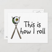 So nehme ich Sushi Postkarte (Vorne/Hinten)