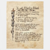 So nennen Sie Blut zu Blut Fleecedecke (Vorderseite)