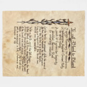 So nennen Sie Blut zu Blut Fleecedecke (Vorderseite (Horizontal))