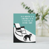 so nervös wie eine Langschwanzkatze Postkarte (Stehend Vorderseite)
