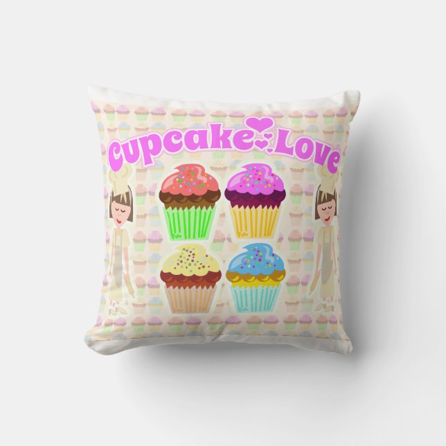 So Niedlich Cupcake Liebe auch Kissen (Vorderseite)