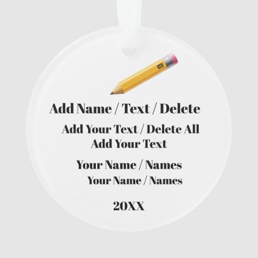 SO NIEDLICH School Bus Ornament (Rückseite)