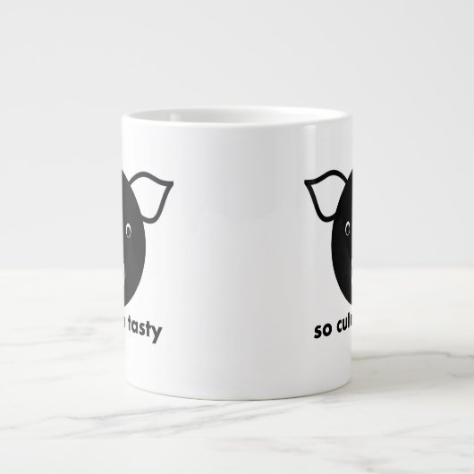 so niedlich, so schmackhaft, Schweinefleisch Jumbo-Tasse (Vorderseite)