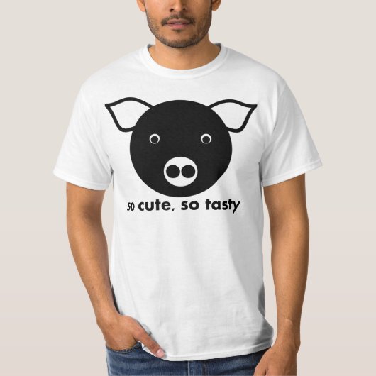 so niedlich, so schmackhaft, Schweinefleisch T-Shirt (Vorderseite)