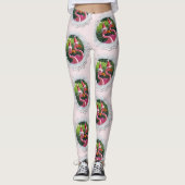 So niedlich Weihnachts Flamingo Leggings! Leggings (Vorderseite)