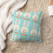 So Niedliche Bunnies und Carrot Pattern Cartoon Ar Kissen (Decke)