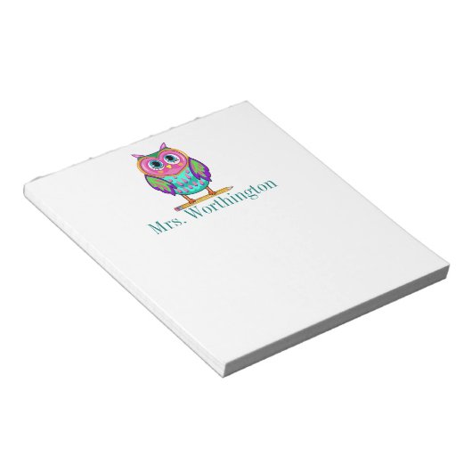 So Niedliche Owl Note Pad Notizblock (angewinkelt)