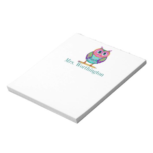 So Niedliche Owl Note Pad Notizblock (Rotiert)