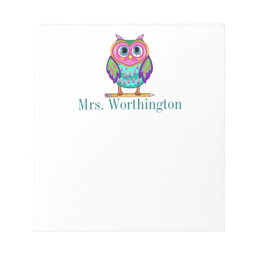 So Niedliche Owl Note Pad Notizblock (Vorderseite)