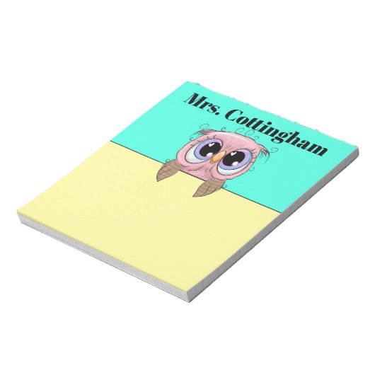 So Niedliche Owl Note Pad Notizblock (Rotiert)