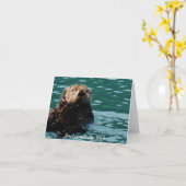 So Niedlicher See Otter notecard Karte (Gelbe Blume)