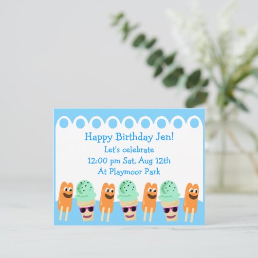 So Niedlicher Sommerspass einladen Einladung (Stehend Vorderseite)