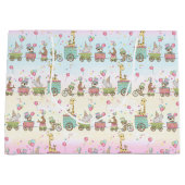 So niedliches Baby-Tierzirkus-Zug-Bärn-Elefant Große Geschenktüte (Vorderseite)