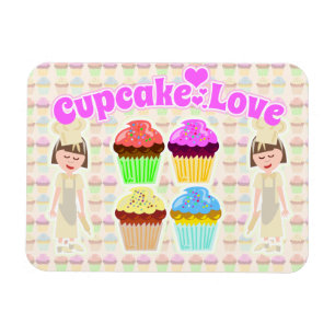 So Niedliches Cupcake-Design Magnet