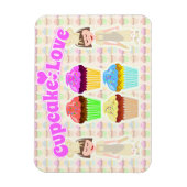 So Niedliches Cupcake-Design Magnet (Vertikal)