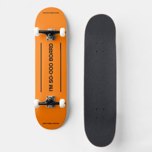 ...SO-OOO-BOARD-Skateboard: Orange verbrannt Skateboard (Vorderseite)