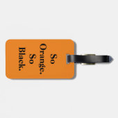 "So orange. So Schwarz" Thema Gepäckanhänger (Rückseite horizontal)