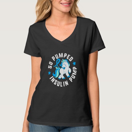 So Pumped Insulin Pump Diabetes T1 Awareness Cute  T-Shirt (Vorderseite)