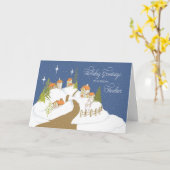 So realtor Weihnachten gemütliche Häuser im Schnee Karte (Gelbe Blume)