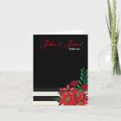 So Red Wedding Floral Karte (Vorderseite)