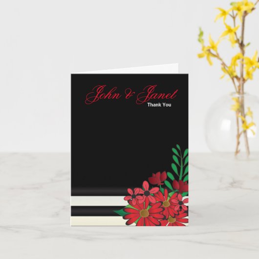 So Red Wedding Floral Karte (Gelbe Blume)