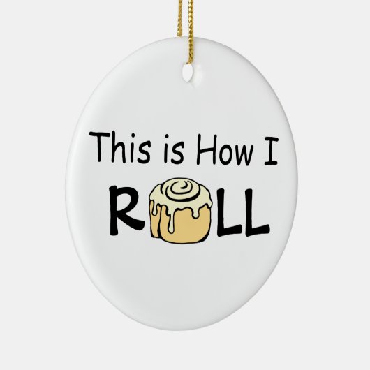 So Roll Cartoon Cinnamon Roll Funny Bun Keramikornament (Rechts)