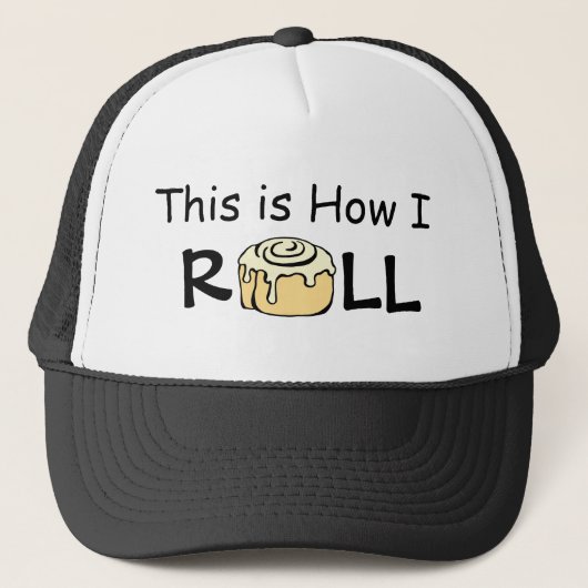 So Roll Cartoon Cinnamon Roll Funny Bun Truckerkappe (Vorderseite)