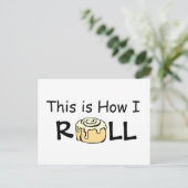 So Roll Cinnamon Roll Bun Personalisiert Postkarte (Stehend Vorderseite)