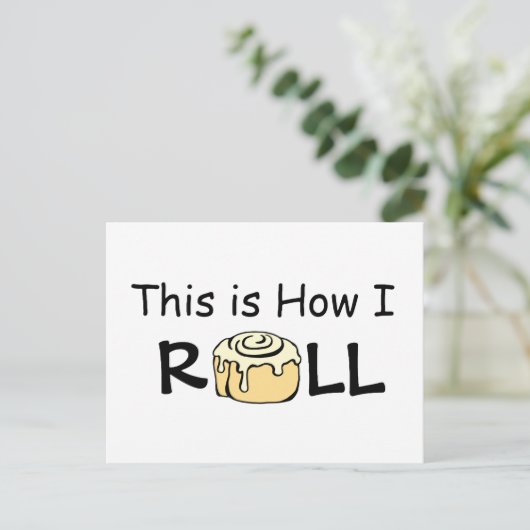 So Roll Cinnamon Roll Bun Personalisiert Postkarte (Stehend Vorderseite)