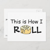So Roll Cinnamon Roll Bun Personalisiert Postkarte (Vorne/Hinten)