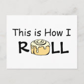 So Roll Cinnamon Roll Bun Personalisiert Postkarte (Vorderseite)