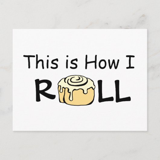 So Roll Cinnamon Roll Bun Personalisiert Postkarte (Vorderseite)