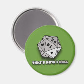 So Roll d20 Magnet (Vorderseite/Rückseite)