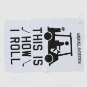 So Roll Funny Golfing Custom Golfer Golfhandtuch (Horizontal)