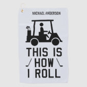 So Roll Funny Golfing Custom Golfer Golfhandtuch (Vorderseite)
