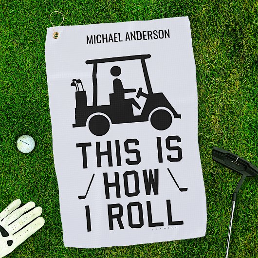 So Roll Funny Golfing Custom Golfer Golfhandtuch
