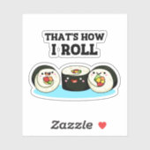 So Roll Funny Sushi Roll Pun Aufkleber (Blatt)