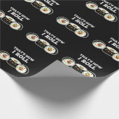 So Roll Funny Sushi Roll Pun Dark BG Geschenkpapier (Ecke)