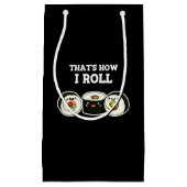 So Roll Funny Sushi Roll Pun Dark BG Kleine Geschenktüte (Vorderseite)