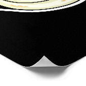 So Roll Funny Sushi Roll Pun Dark BG Poster (Ecke)